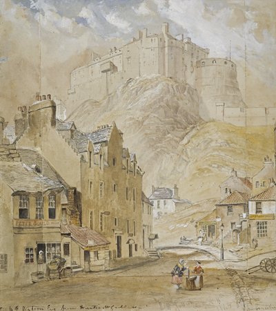 Castillo de Edimburgo desde el Pie del Vennel, 1845 de Horatio McCulloch